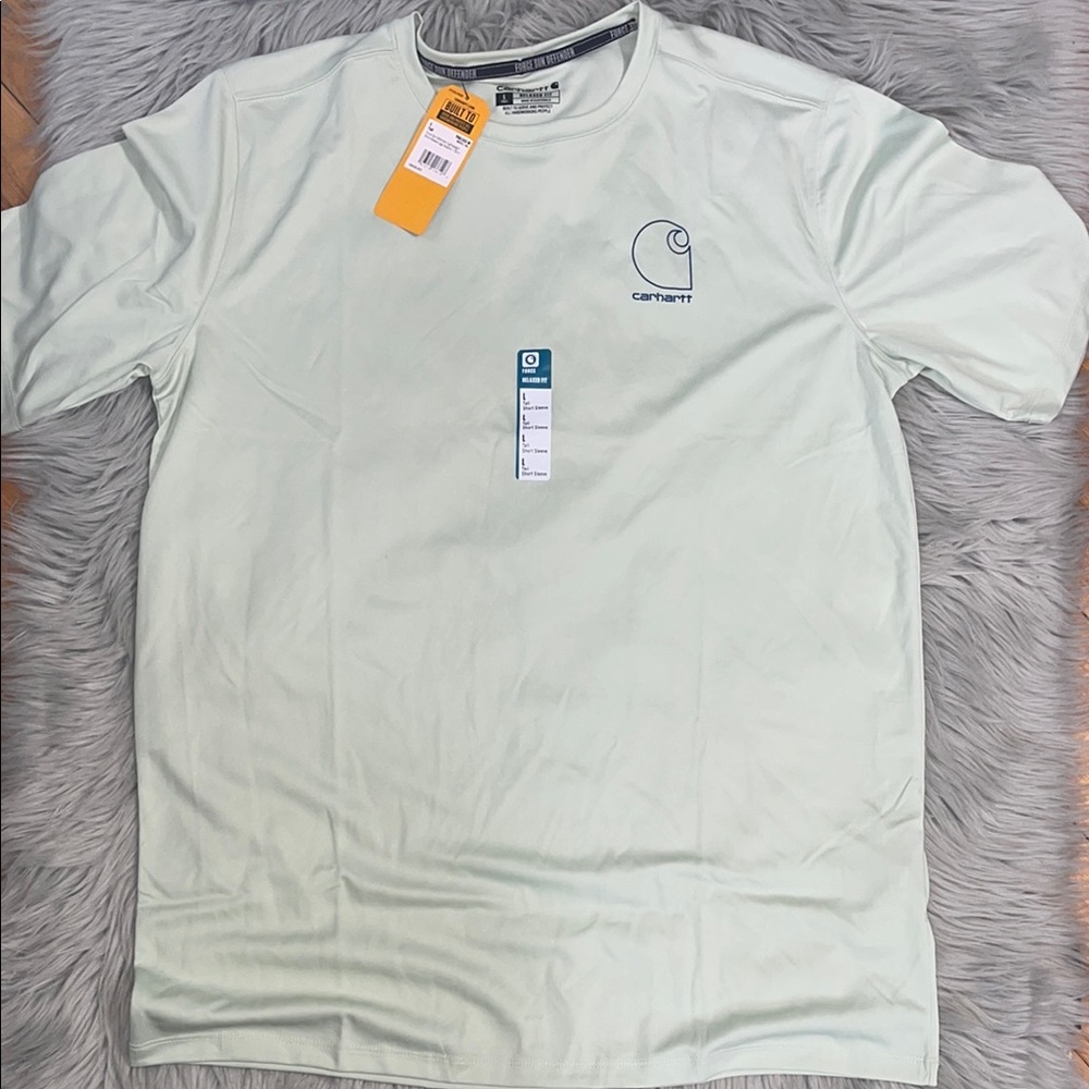 Carhartt Short-Sleeve Logo T-Shirt in Light Mint